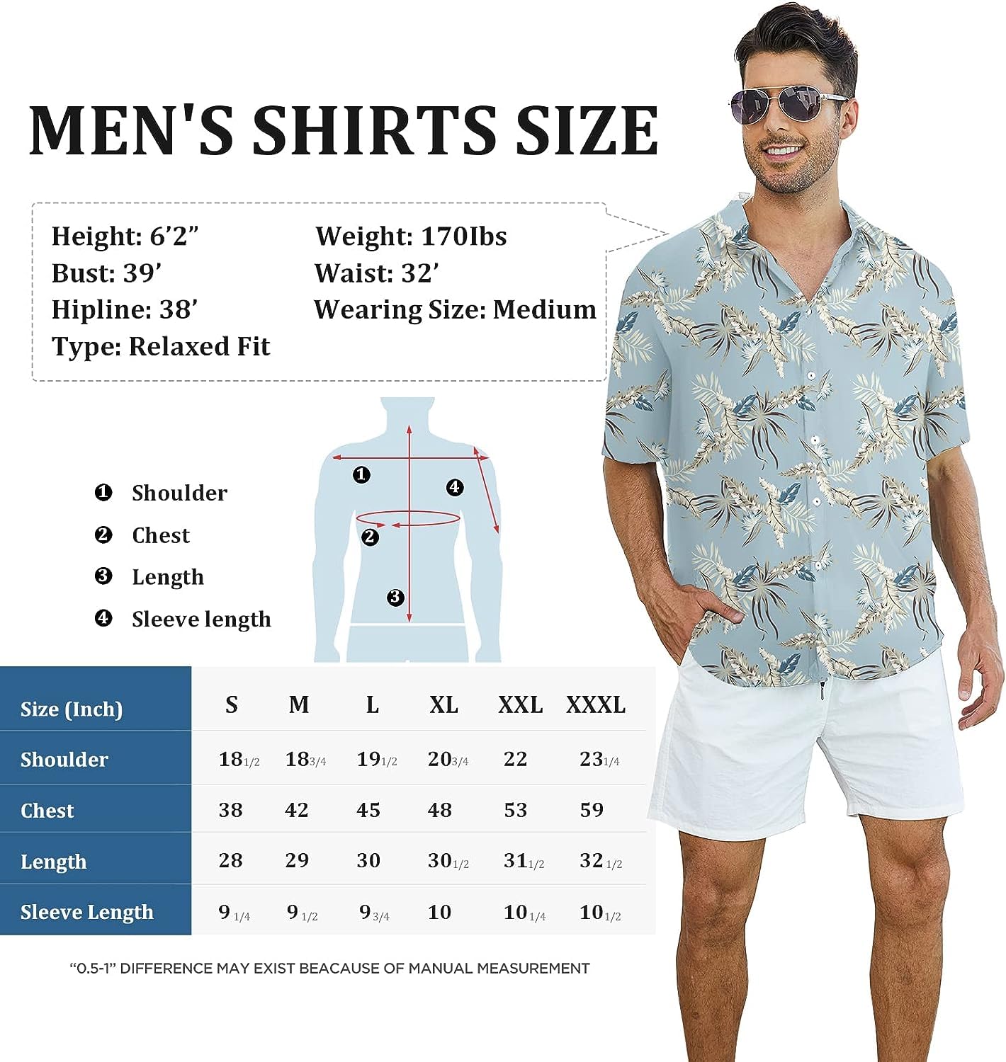ANORGO Men's Hawaiian Shirts 01