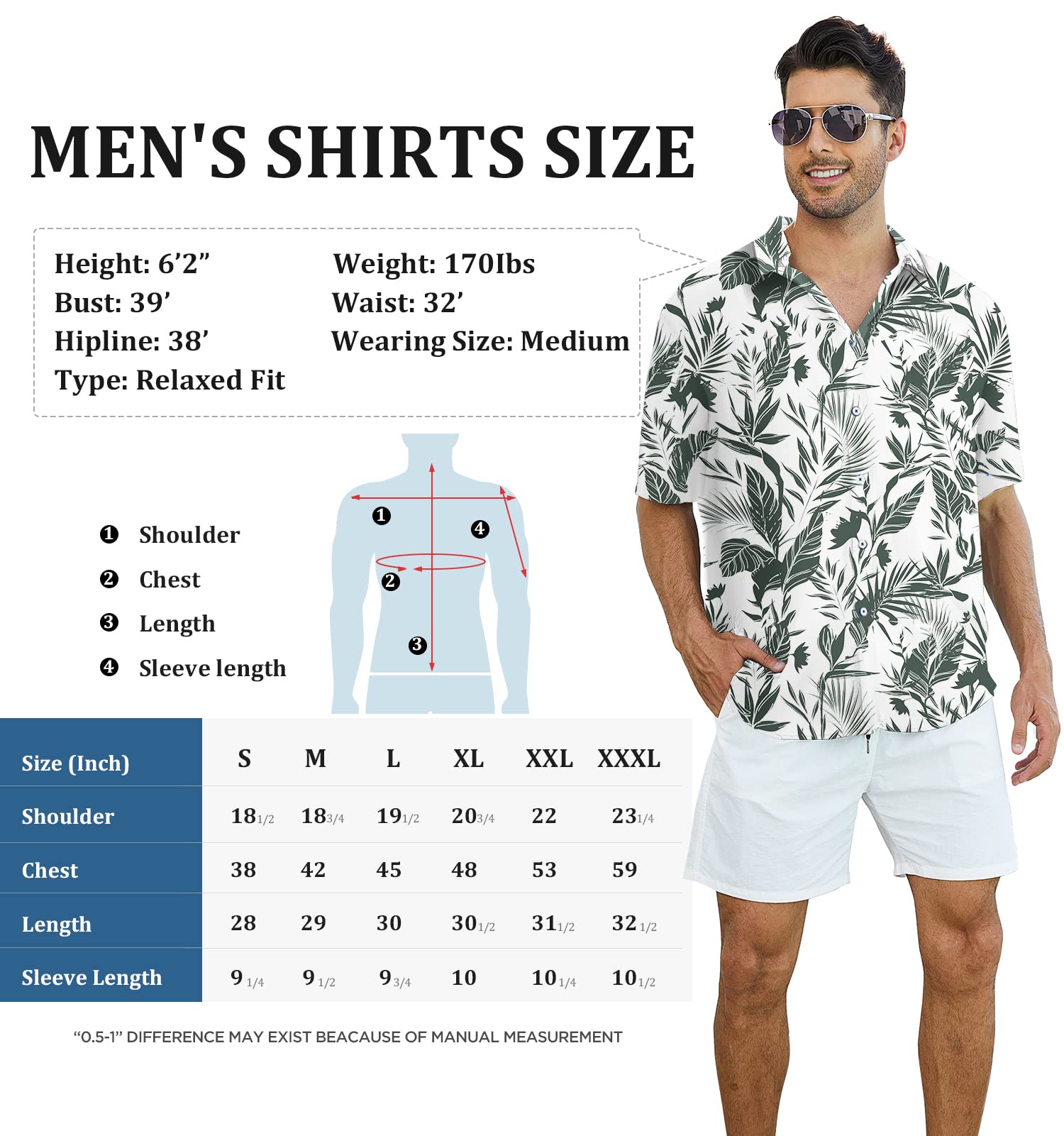 ANORGO Men's Hawaiian Shirts 01