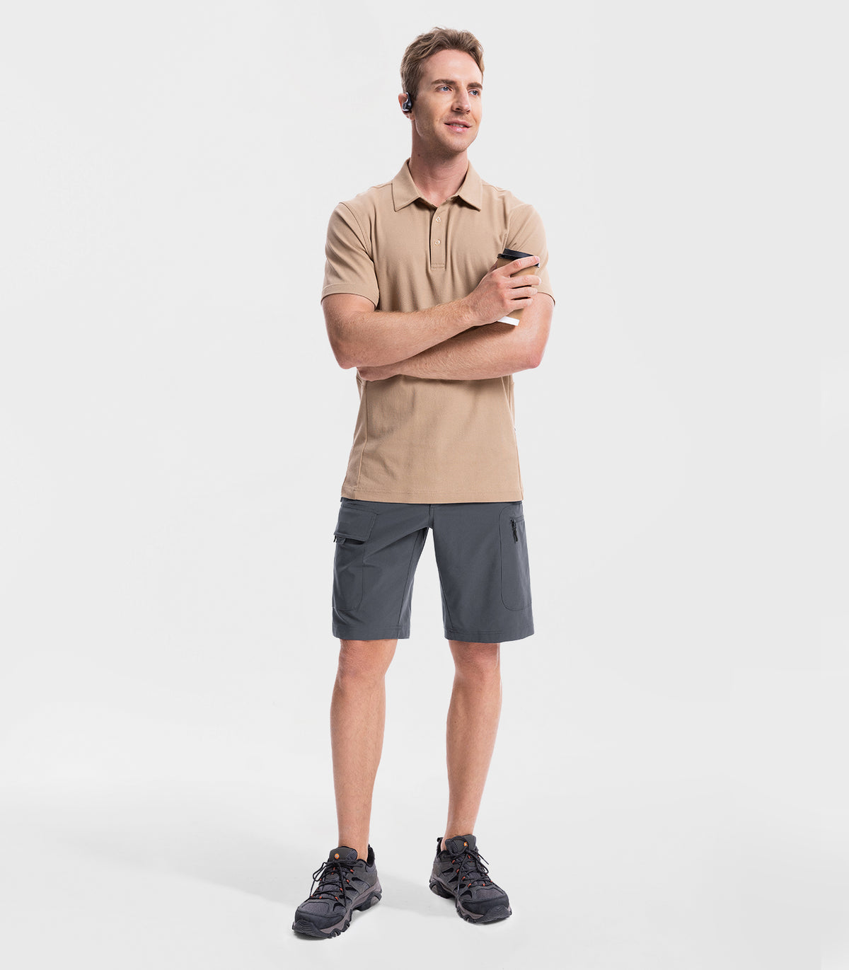 Men's Hiking Cargo Shorts #Color_dark grey