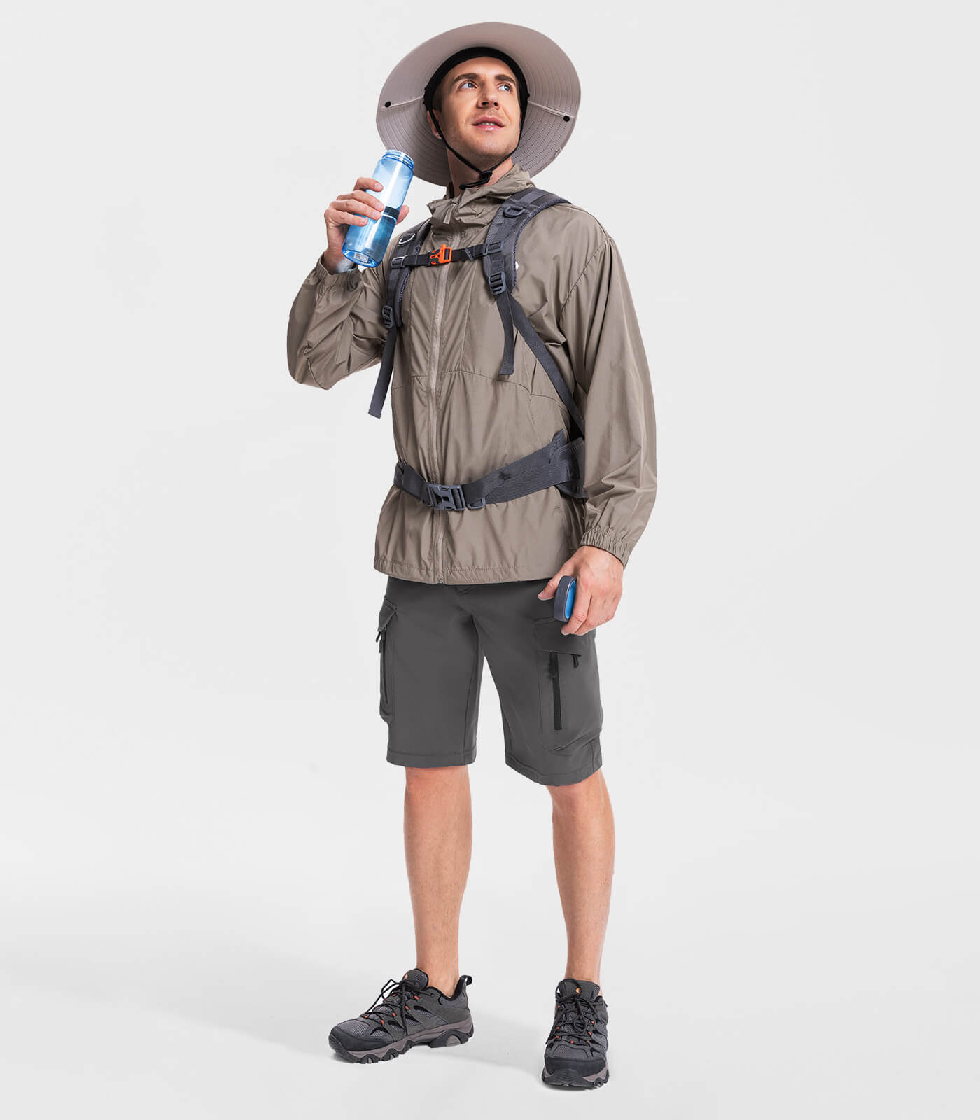 Men's Hiking Cargo Shorts with 7 Pockets Quick Dry Casual - TrailPioneer M025
