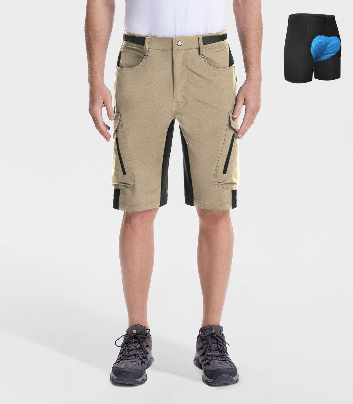 Men's Outdoor Quick Dry Lightweight Stretchy Shorts for Hiking #Color_fossil