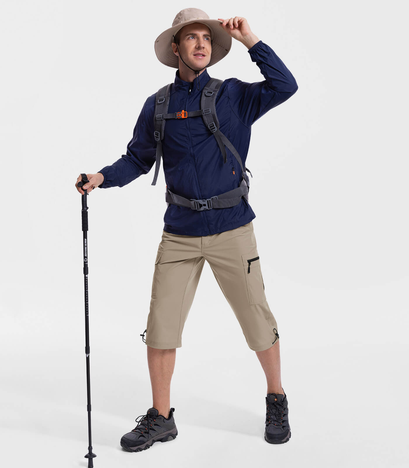 Bermuda cargo 3/4 pour hommes - Capris d'extérieur TrailPioneer M031