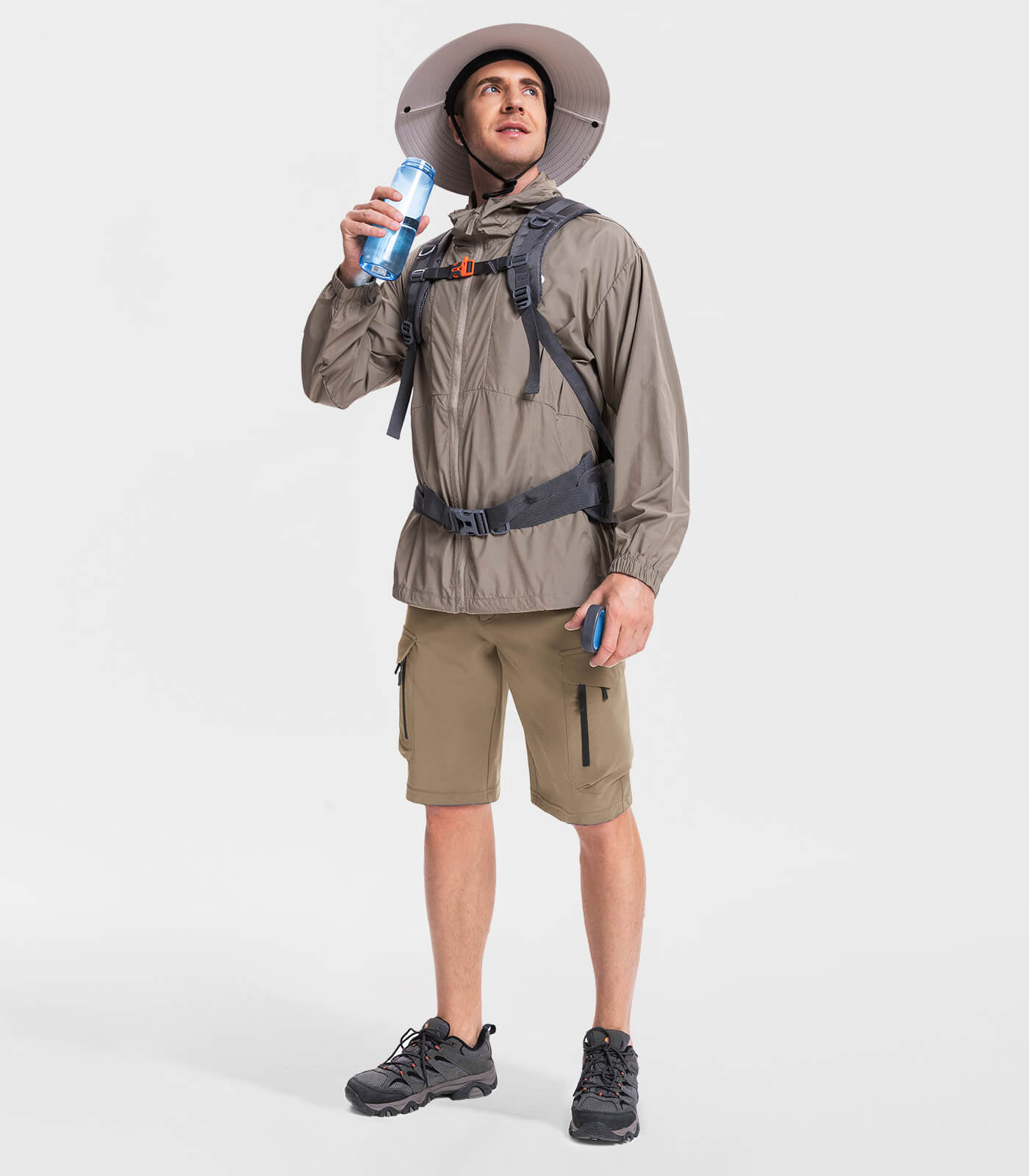 Men's Hiking Cargo Shorts with 7 Pockets Quick Dry Casual - TrailPioneer M025