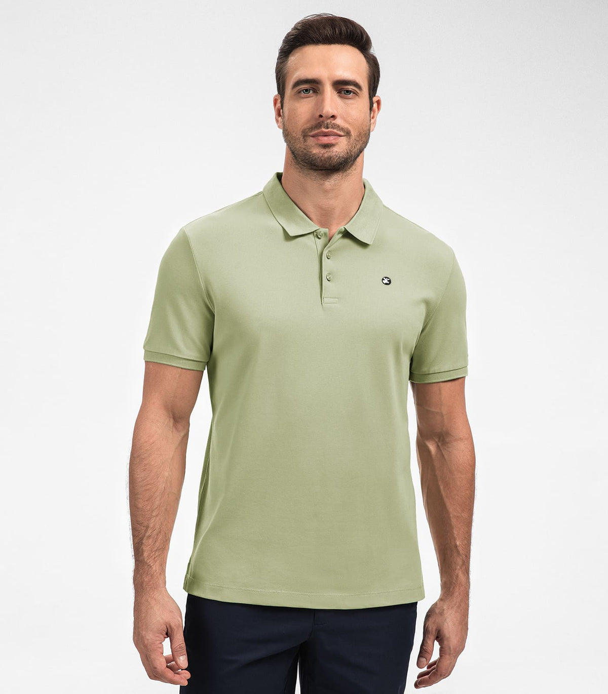 Men's Polo Shirts #Color_Sage Green