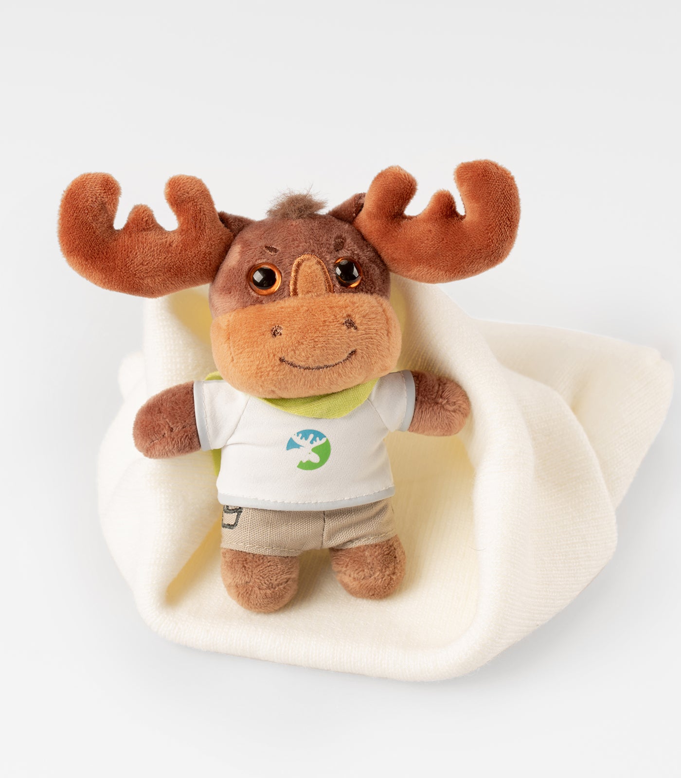 Moosehill Super Soft Outfit-Changeable Plush Lucky Moosey - Keychain for Backpacks - 5.5 Inches
