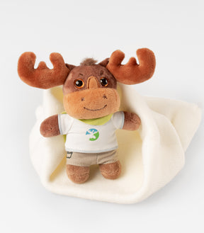 Moosehill Super Soft Outfit-Changeable Plush Lucky Moosey - Keychain for Backpacks - 5.5 Inches