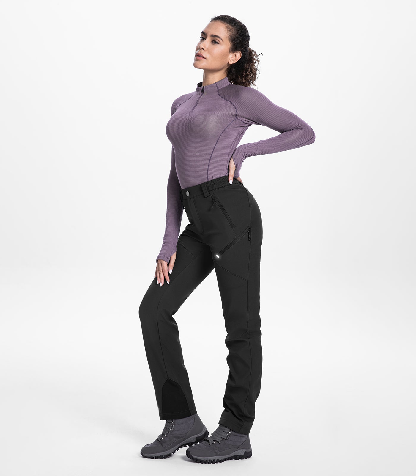 Pantalon de ski d'hiver pour femmes doublé en polaire - SnowVenture W053