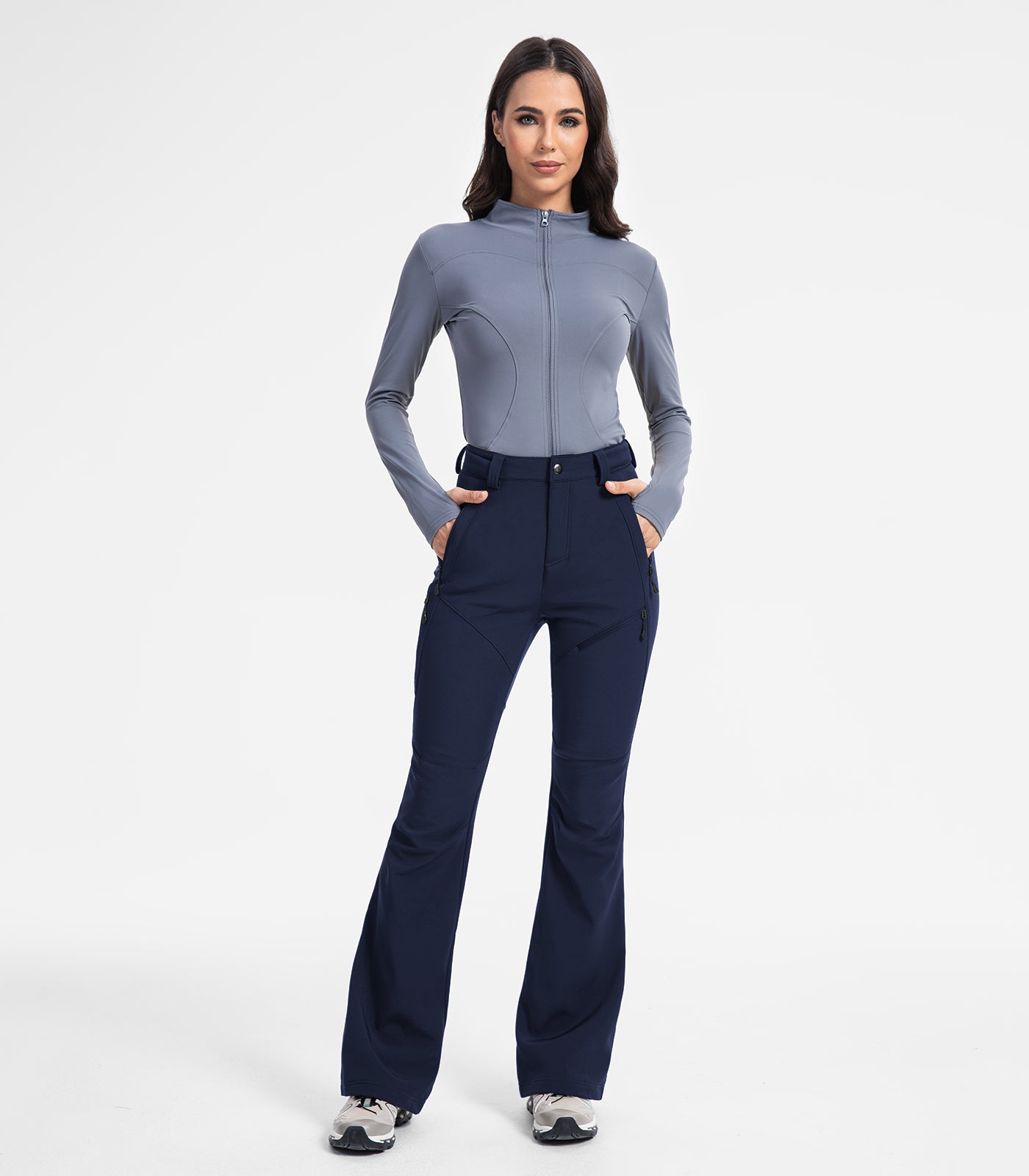 Pantaloni da sci da donna foderati in pile - SnowVenture W051