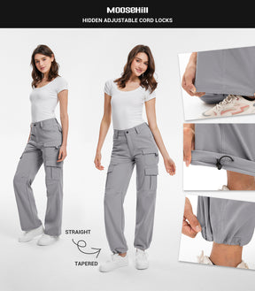 Women's Cargo Hiking Pants / High-Waisted & Lightweight - HikerFlex W038