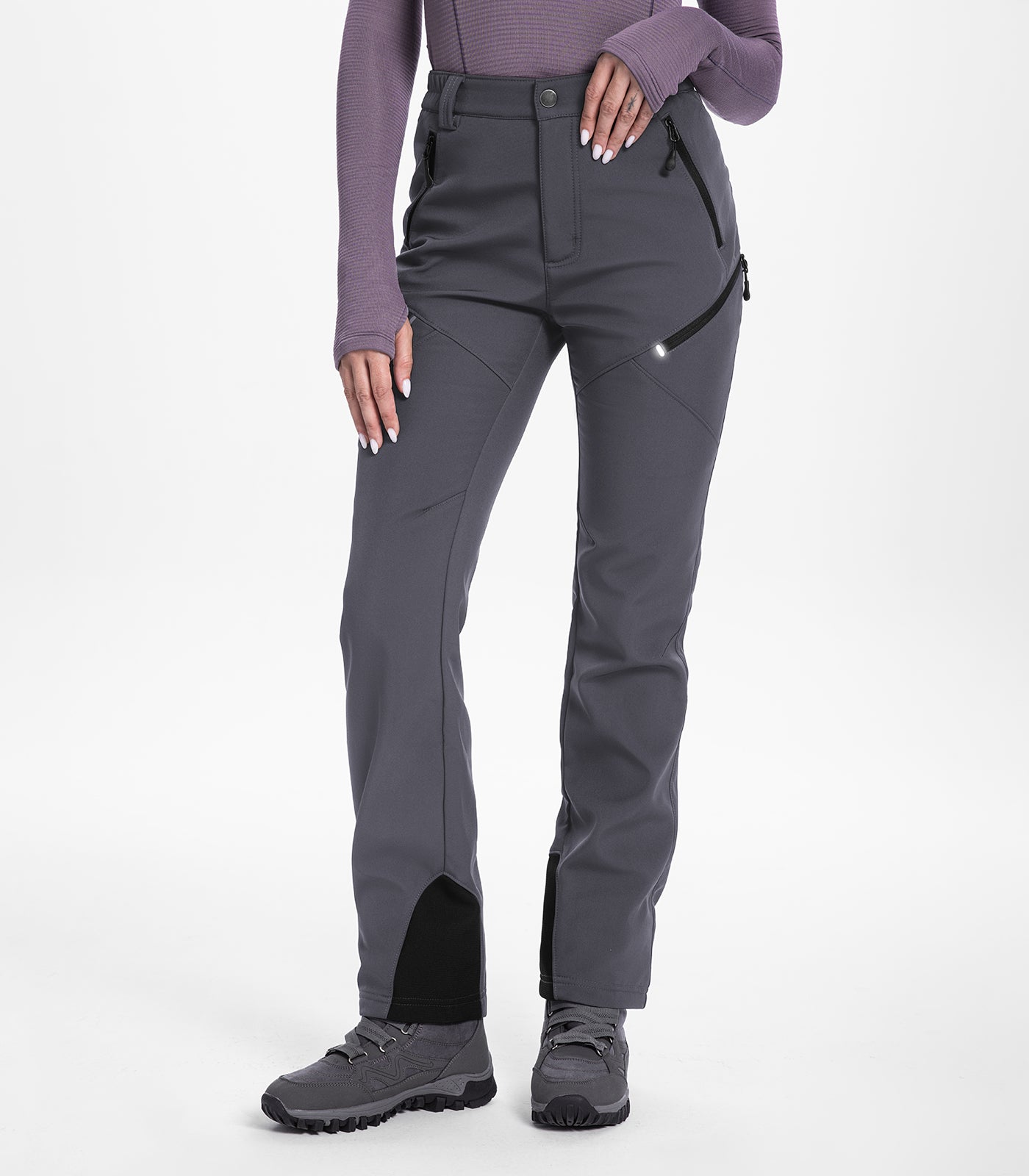 Pantalon de ski d'hiver pour femmes doublé en polaire - SnowVenture W053