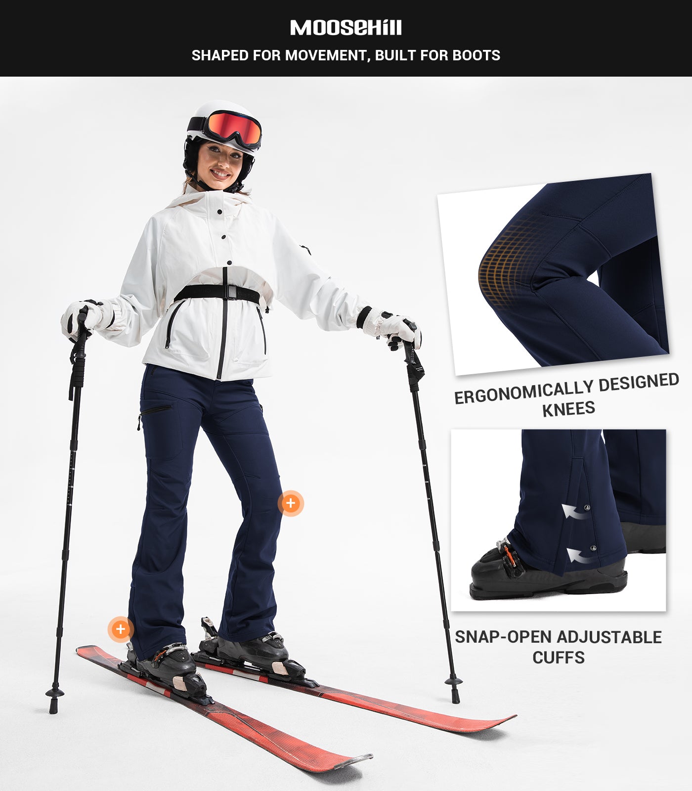 Damen Schneeski-Fleece-gefütterte Hose - SnowVenture W050