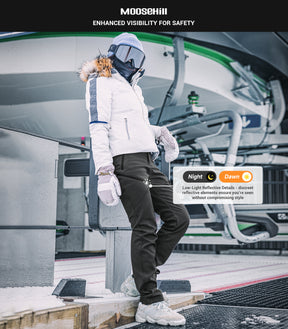 Pantalon de ski d'hiver pour femmes doublé en polaire - SnowVenture W053