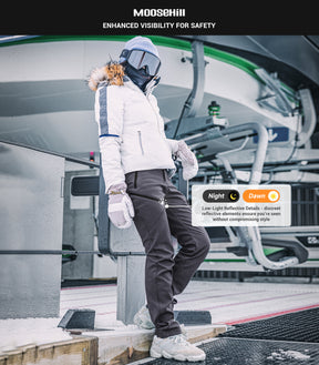 Pantalon de ski d'hiver pour femmes doublé en polaire - SnowVenture W053