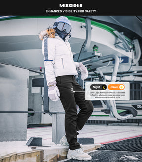 Pantalon de ski d'hiver pour femmes doublé en polaire - SnowVenture W053