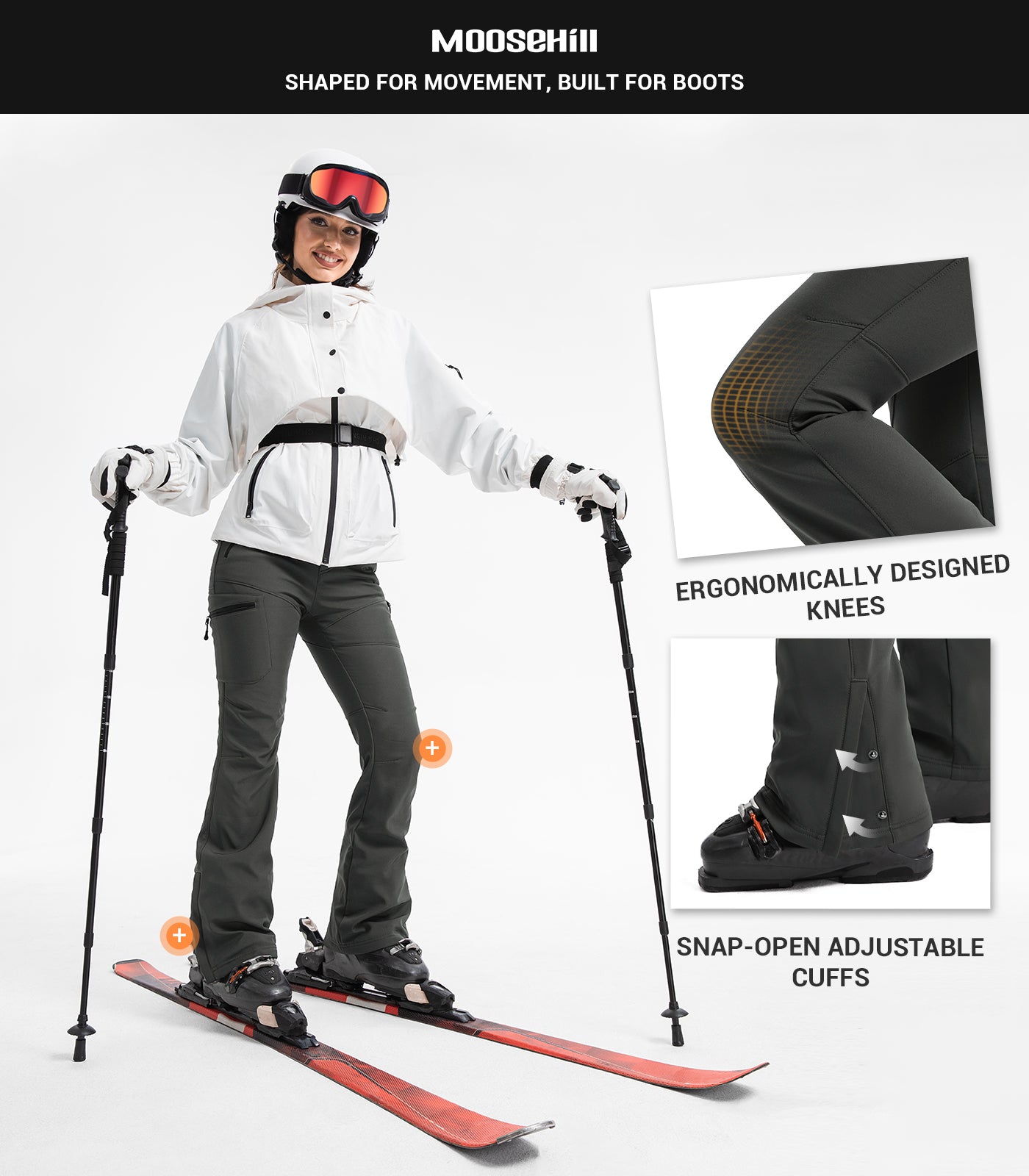 Damen Schneeski-Fleece-gefütterte Hose - SnowVenture W050