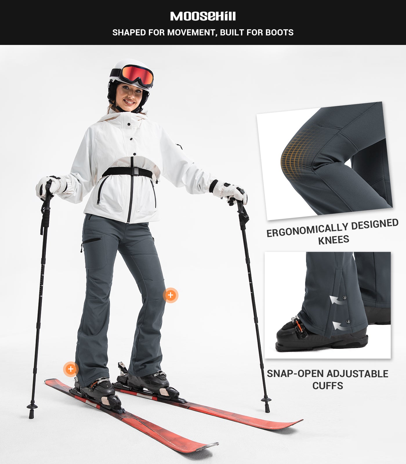 Damen Schneeski-Fleece-gefütterte Hose - SnowVenture W050