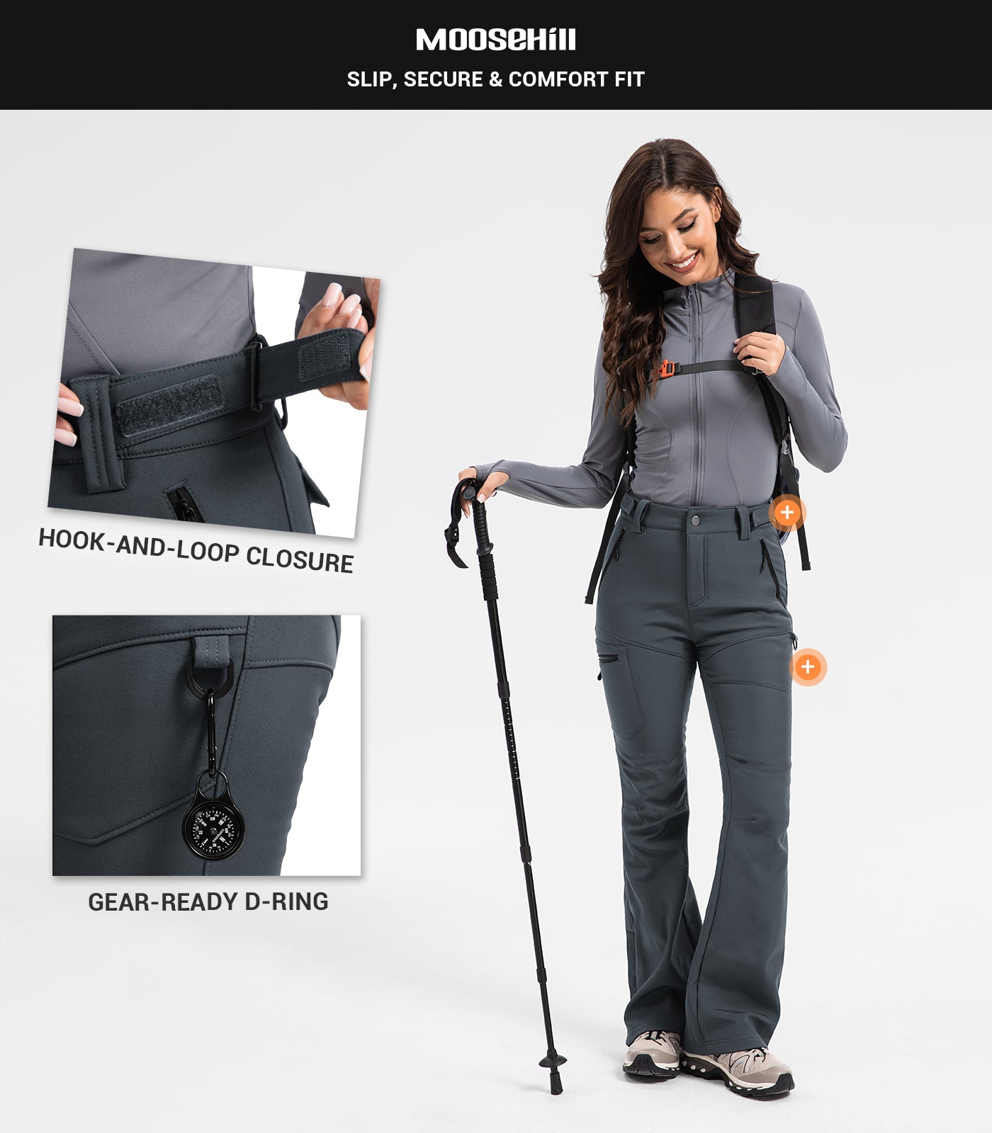 Damen Schneeski-Fleece-gefütterte Hose - SnowVenture W050