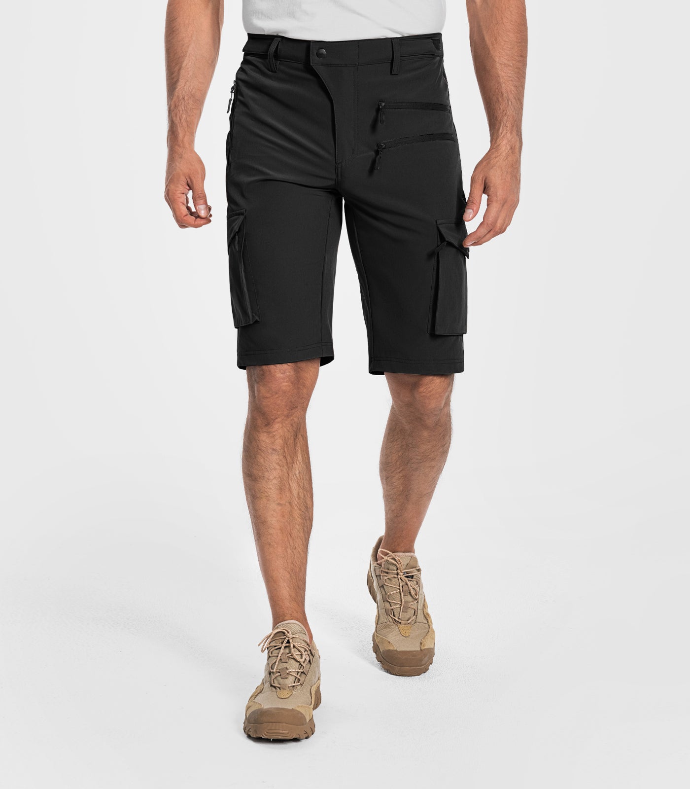 Shorts cargo de randonnée pour hommes à séchage rapide et légers - TrailPioneer M008