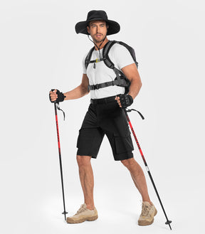 Shorts cargo de randonnée pour hommes à séchage rapide et légers - TrailPioneer M008