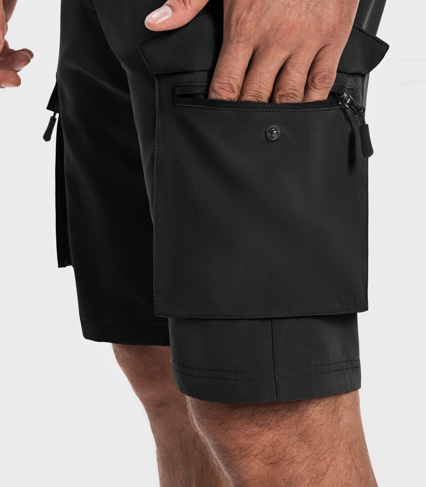 Shorts cargo de randonnée pour hommes à séchage rapide et légers - TrailPioneer M008