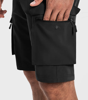 Shorts cargo de randonnée pour hommes à séchage rapide et légers - TrailPioneer M008