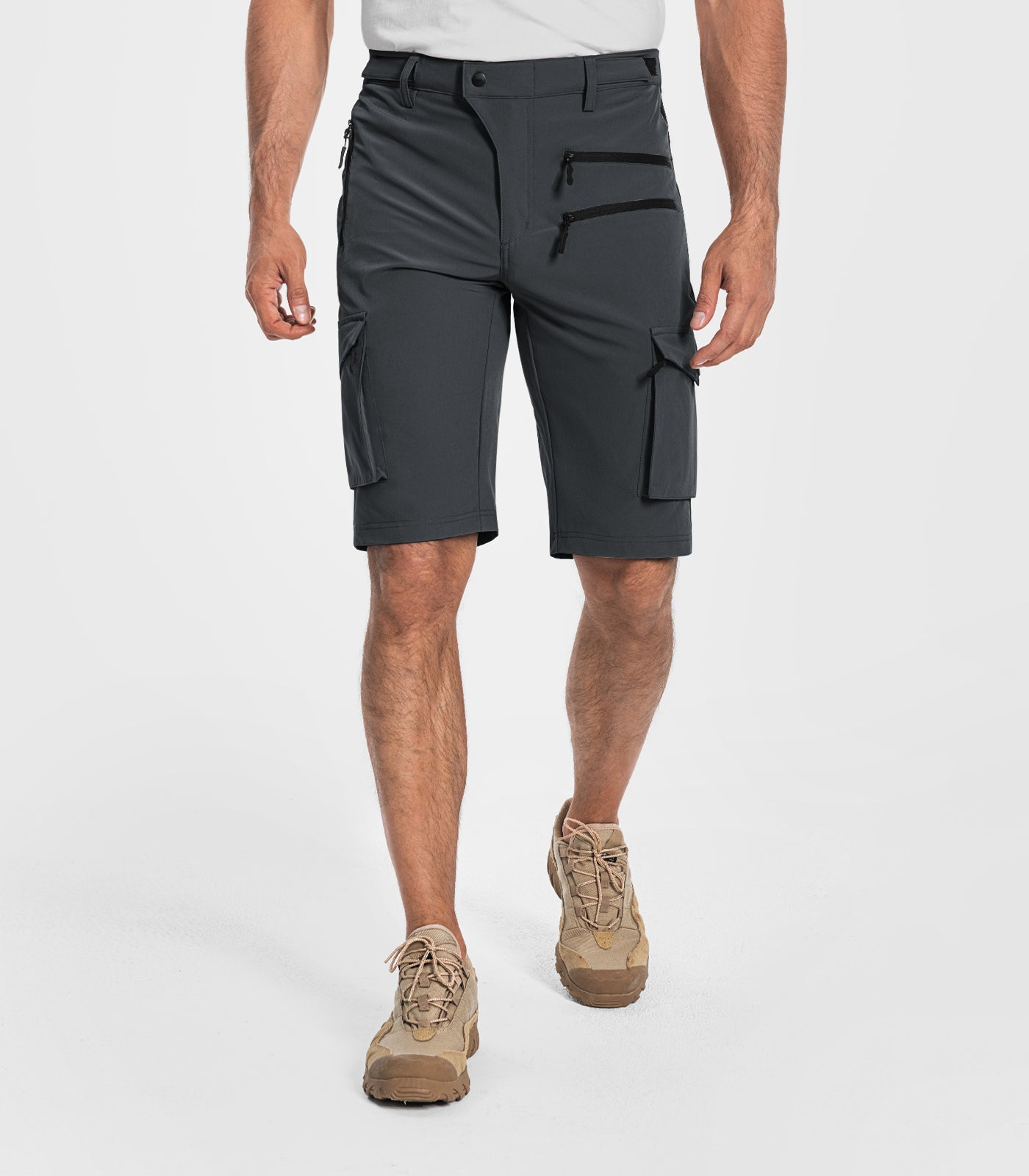 Shorts cargo de randonnée pour hommes à séchage rapide et légers - TrailPioneer M008