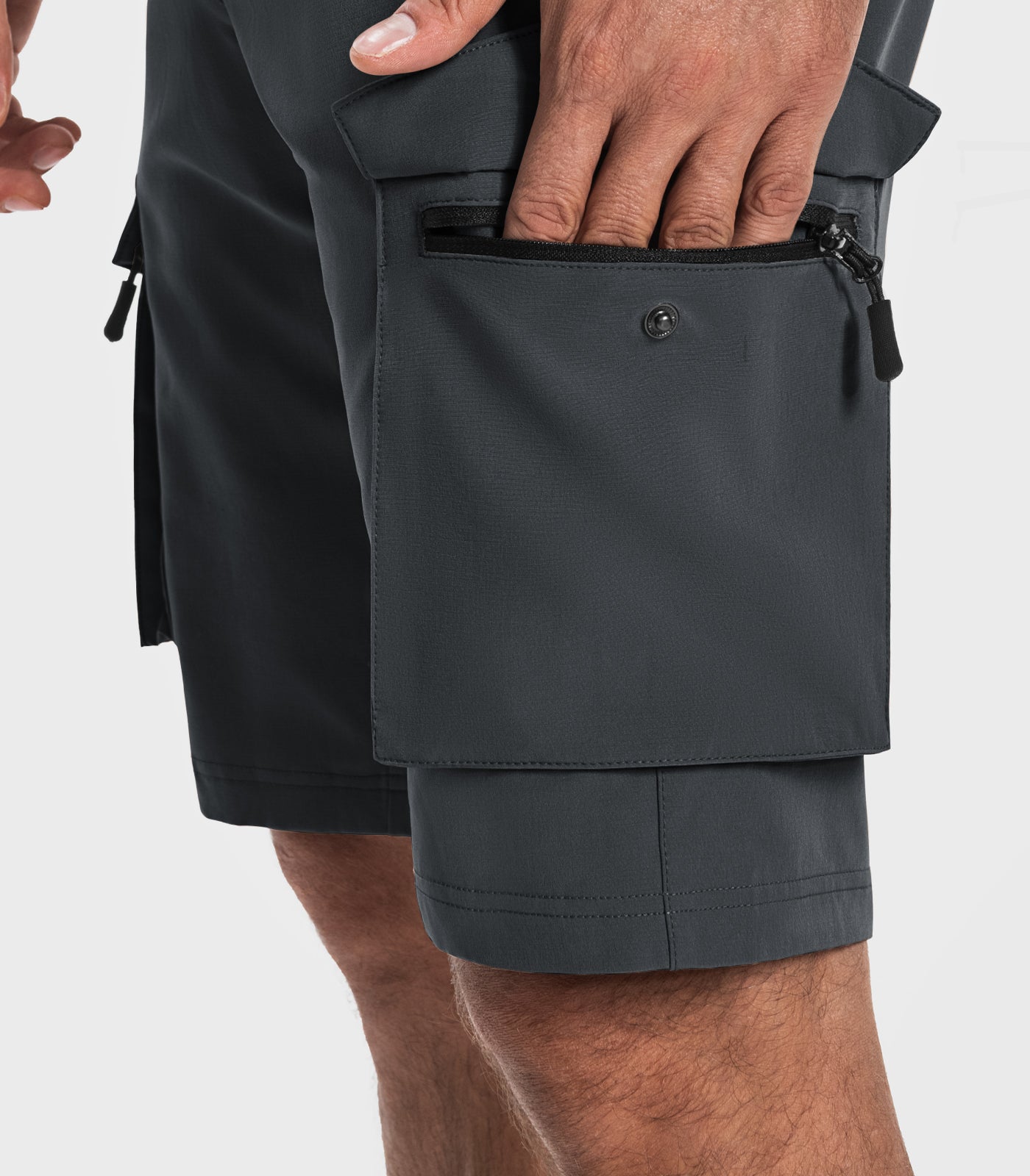 Shorts cargo de randonnée pour hommes à séchage rapide et légers - TrailPioneer M008