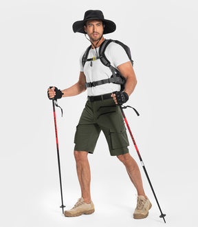 Shorts cargo de randonnée pour hommes à séchage rapide et légers - TrailPioneer M008