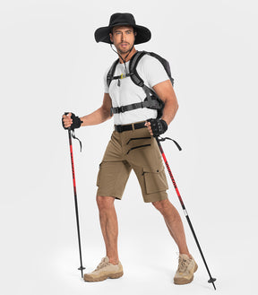 Shorts cargo de randonnée pour hommes à séchage rapide et légers - TrailPioneer M008
