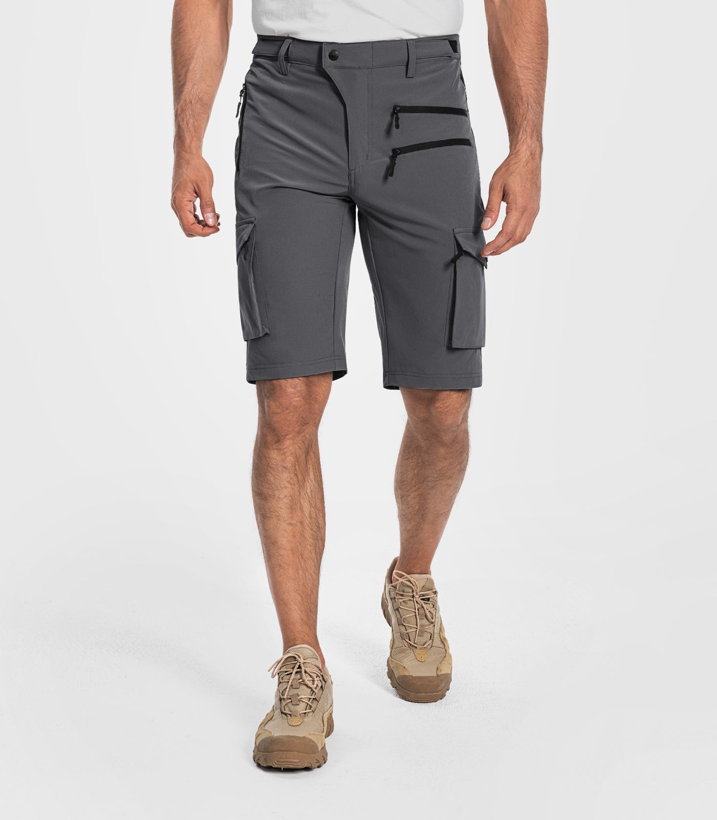 Shorts cargo de randonnée pour hommes à séchage rapide et légers - TrailPioneer M008
