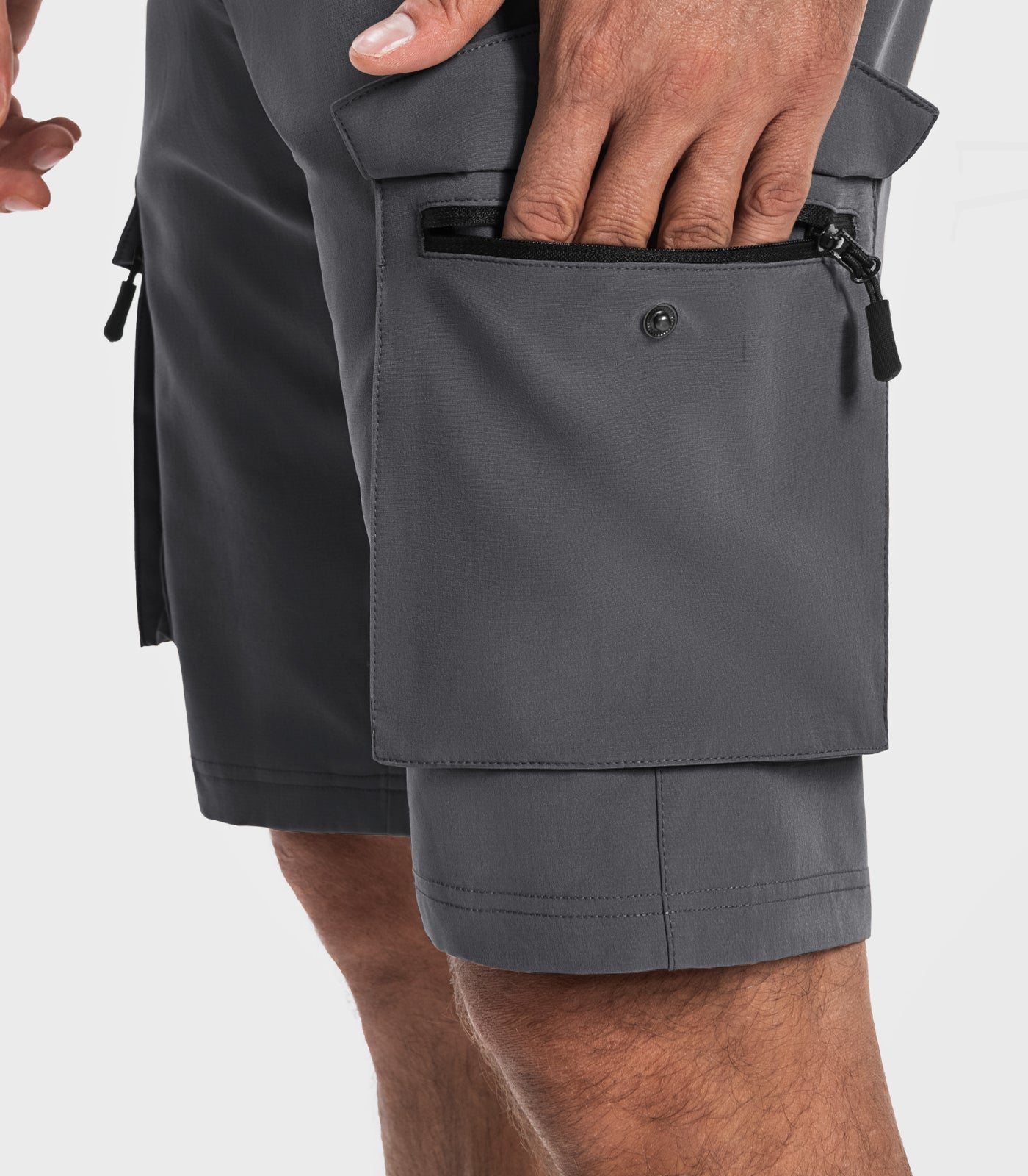 Shorts cargo de randonnée pour hommes à séchage rapide et légers - TrailPioneer M008