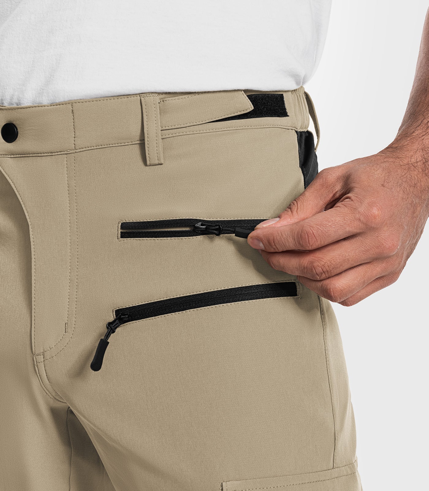 Shorts cargo de randonnée pour hommes à séchage rapide et légers - TrailPioneer M008