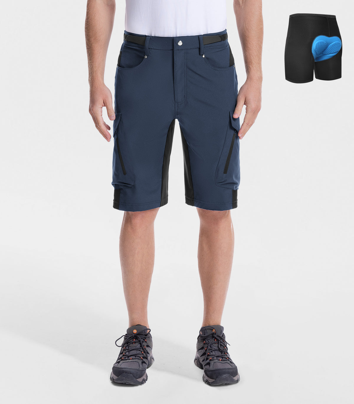 Men's Outdoor Quick Dry Lightweight Stretchy Shorts for Hiking #Color_navy