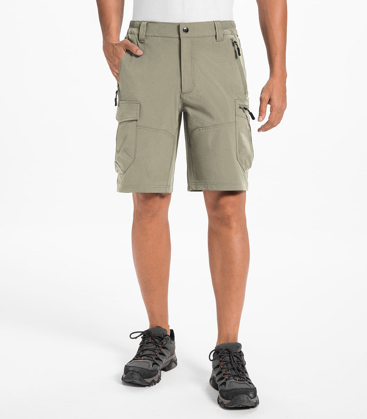 Men's Outdoor Quick Dry Lightweight Stretchy Shorts for Hiking #Color_Oatmeal