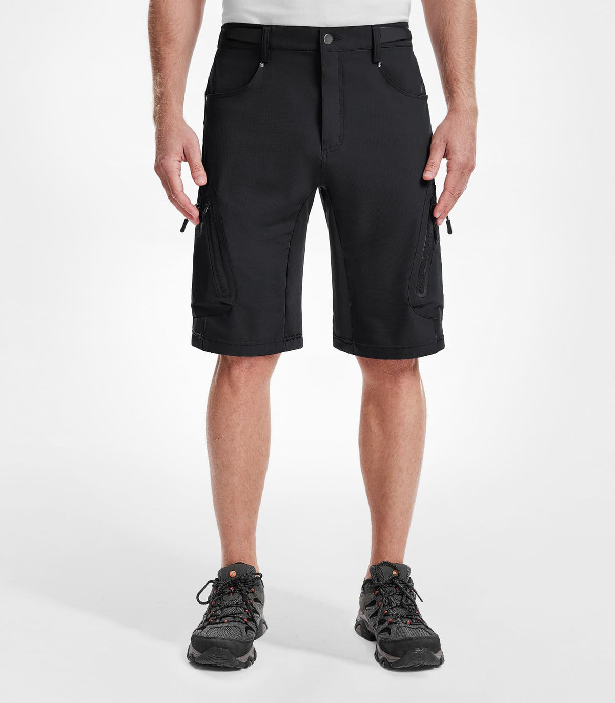 Men's Hiking Cargo Shorts #Color_black