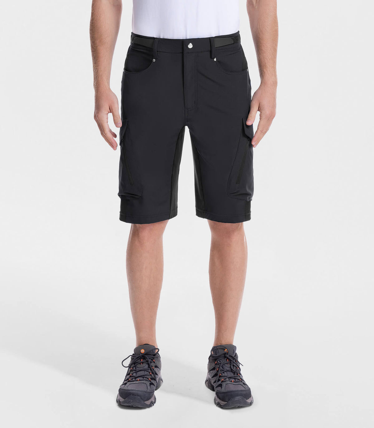 Men's Outdoor Quick Dry Lightweight Stretchy Shorts for Hiking #Color_black