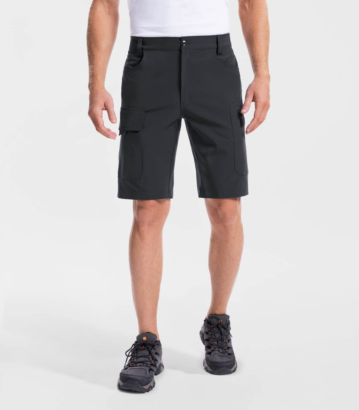 Men's Hiking Cargo Shorts #Color_black