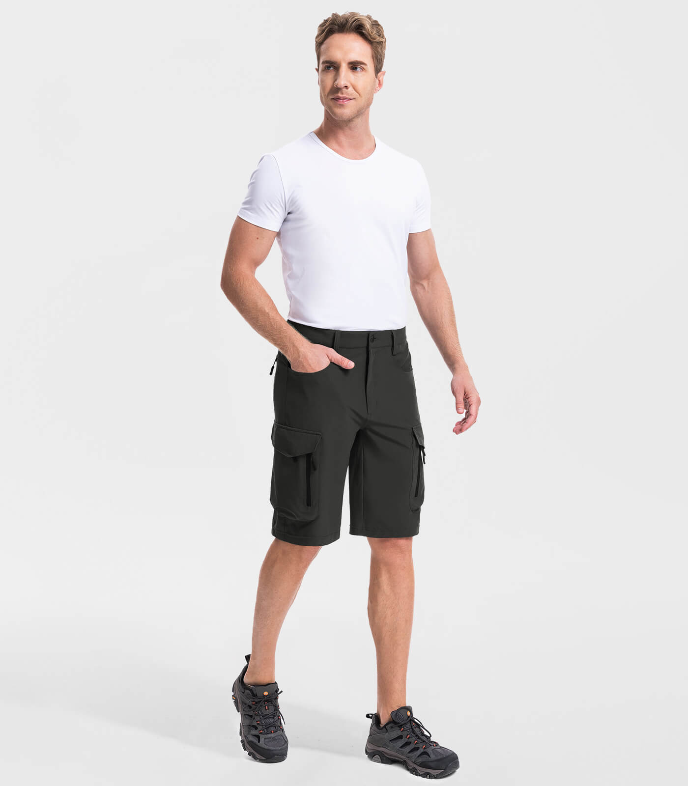 Men's Hiking Cargo Shorts with 7 Pockets Quick Dry Casual - TrailPioneer M025