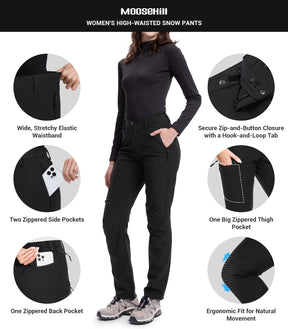 Pantalon de randonnée en ski de neige pour femmes - SnowVenture W003