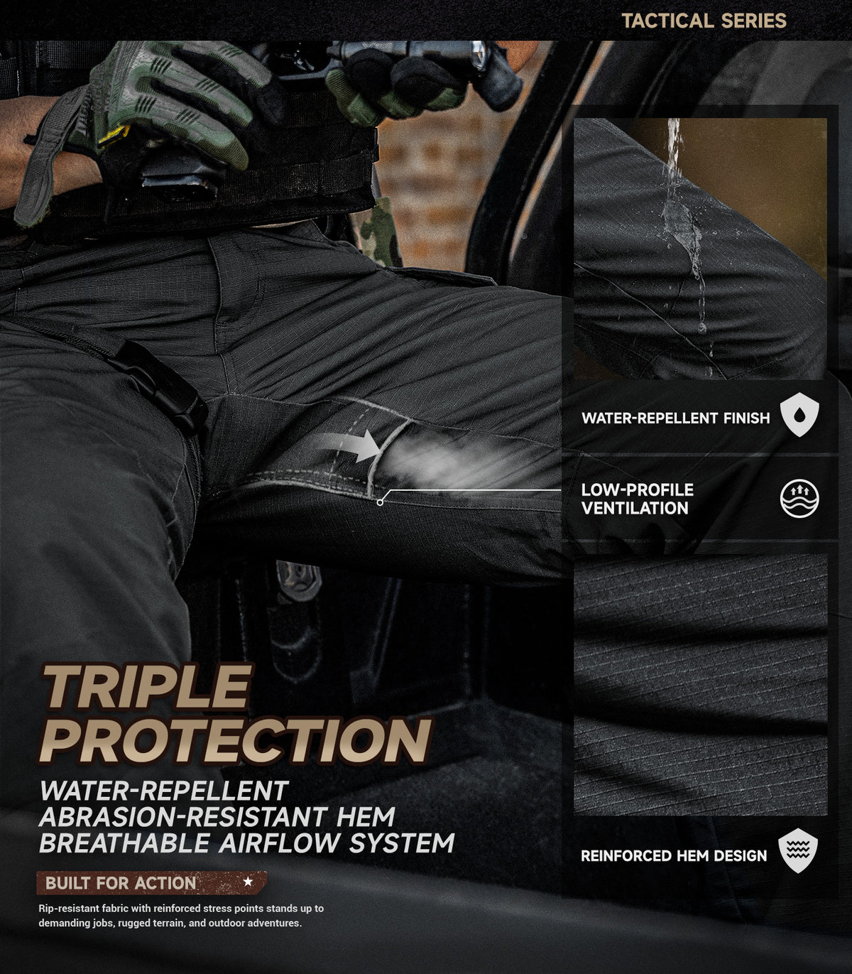 Men's Cargo Tactical Pants - HikerFlex M052