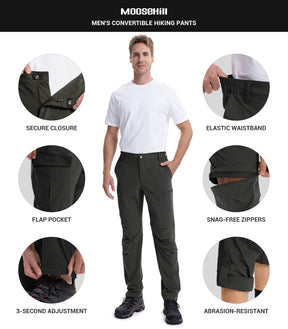 Men's Convertible Hiking Pants Quick Dry Cargo Pants - HikerFlex M015
