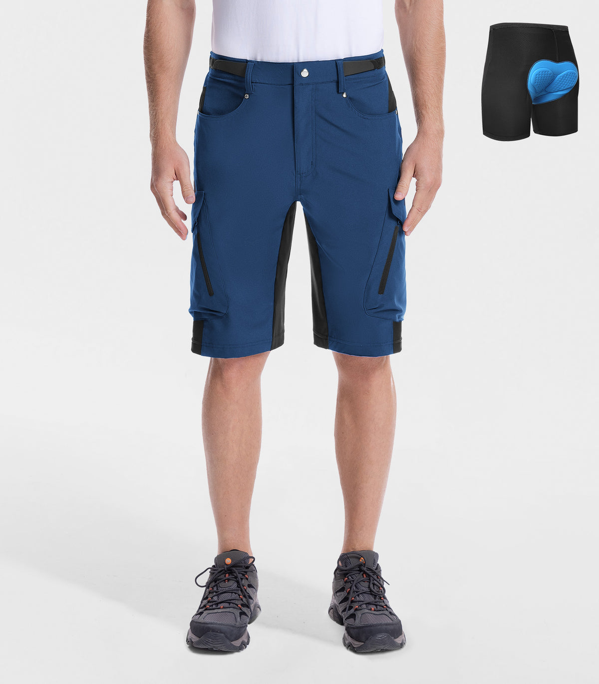 Men's Outdoor Quick Dry Lightweight Stretchy Shorts for Hiking #Color_indigo