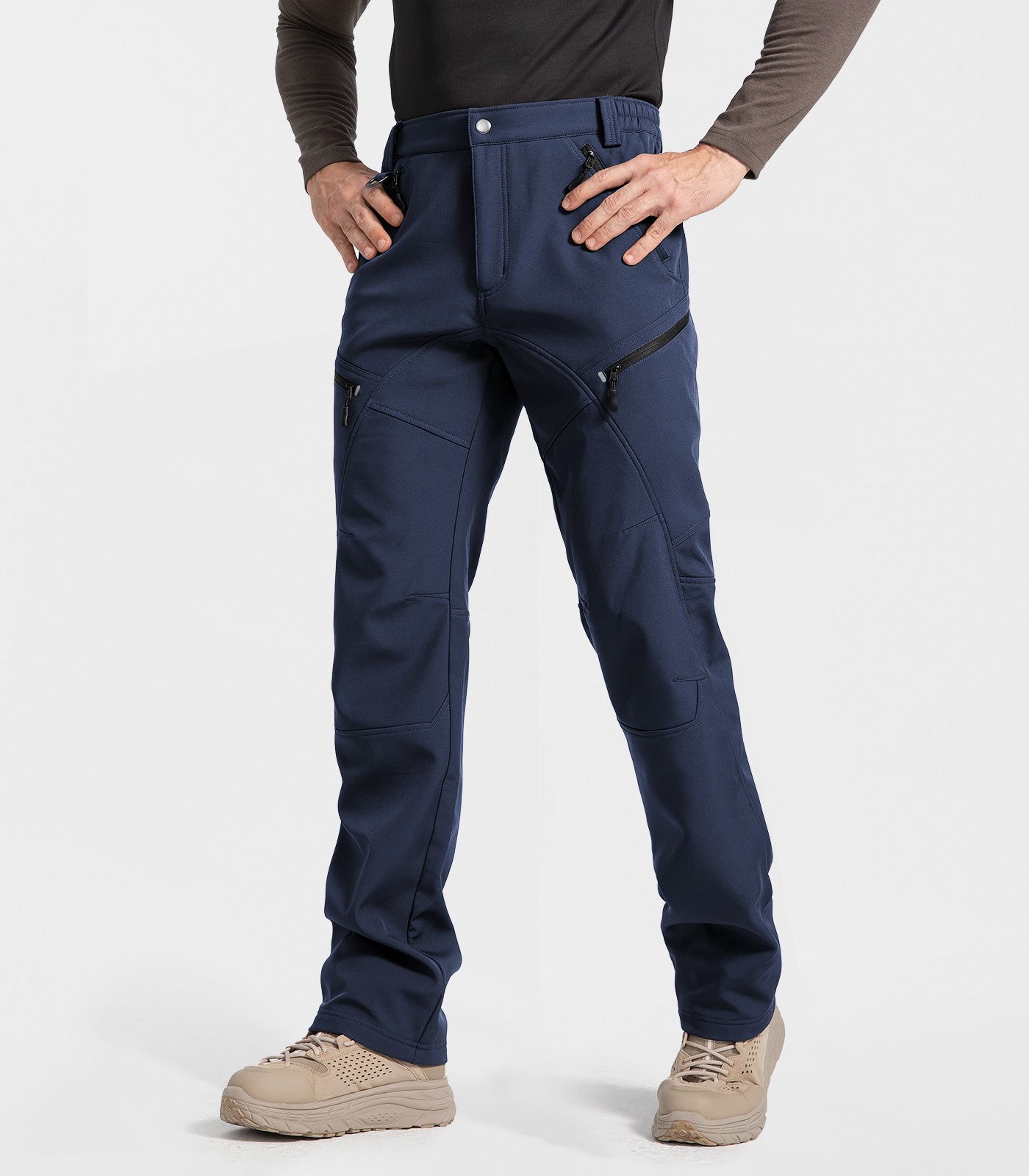 Pantaloni pentru bărbați de schi pe zăpadă, căptușiți cu fleece - SnowVenture M054
