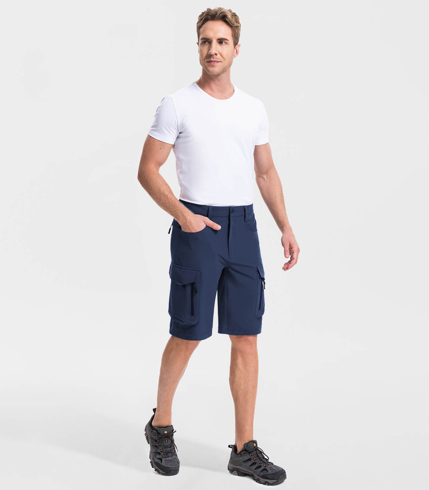 Men's Hiking Cargo Shorts with 7 Pockets Quick Dry Casual - TrailPioneer M025