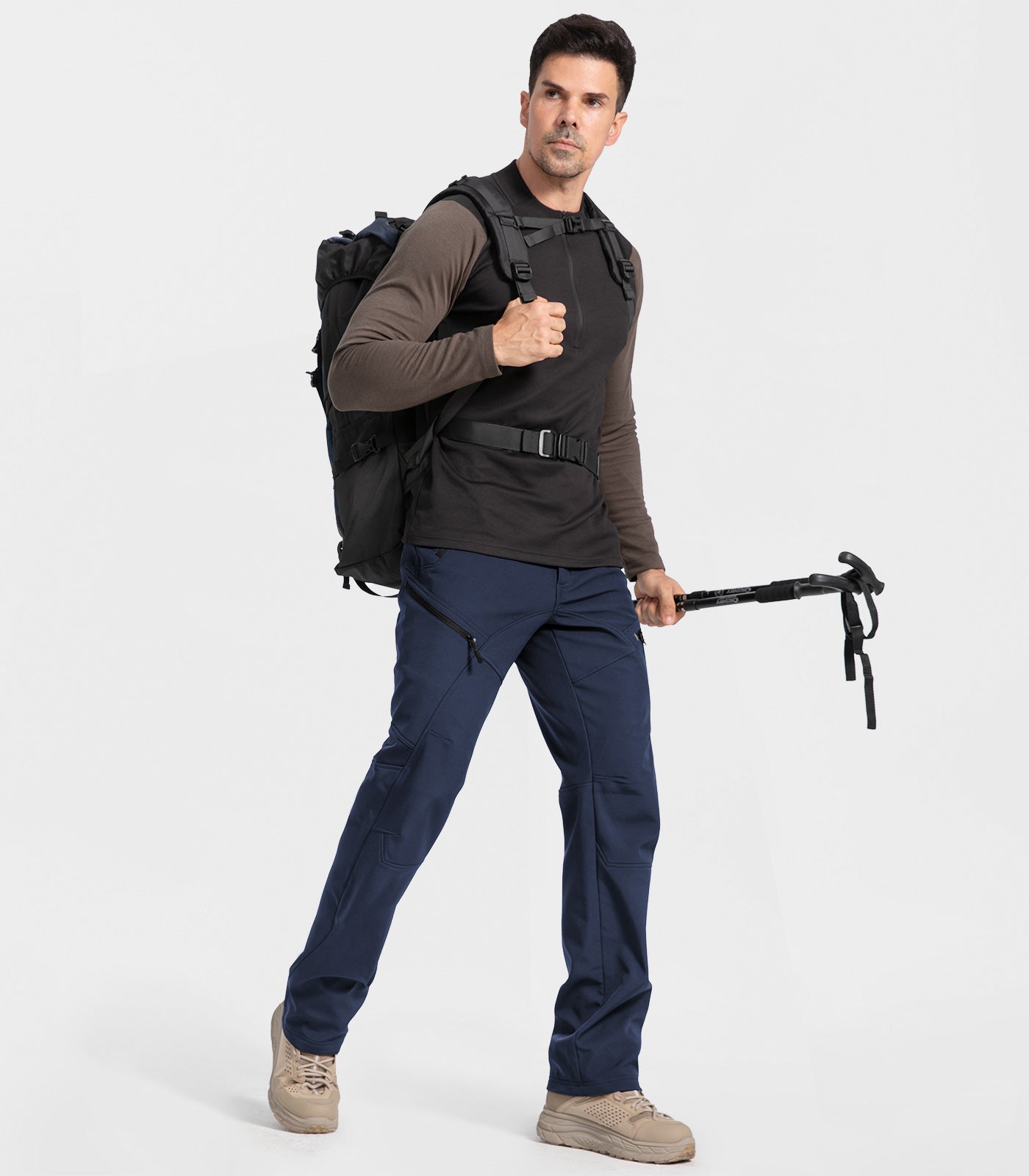 Pantaloni pentru bărbați de schi pe zăpadă, căptușiți cu fleece - SnowVenture M054