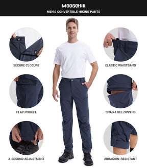 Men's Convertible Hiking Pants Quick Dry Cargo Pants - HikerFlex M015