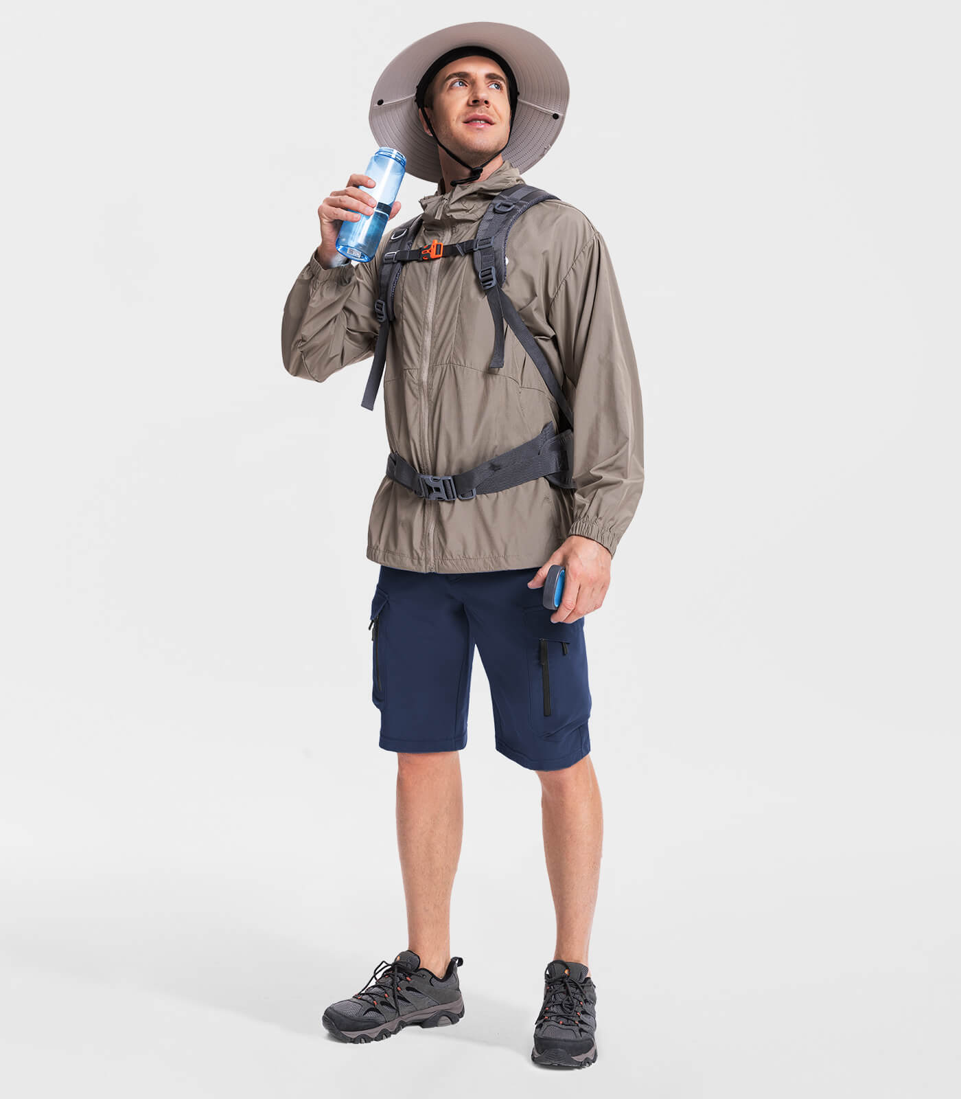 Men's Hiking Cargo Shorts with 7 Pockets Quick Dry Casual - TrailPioneer M025