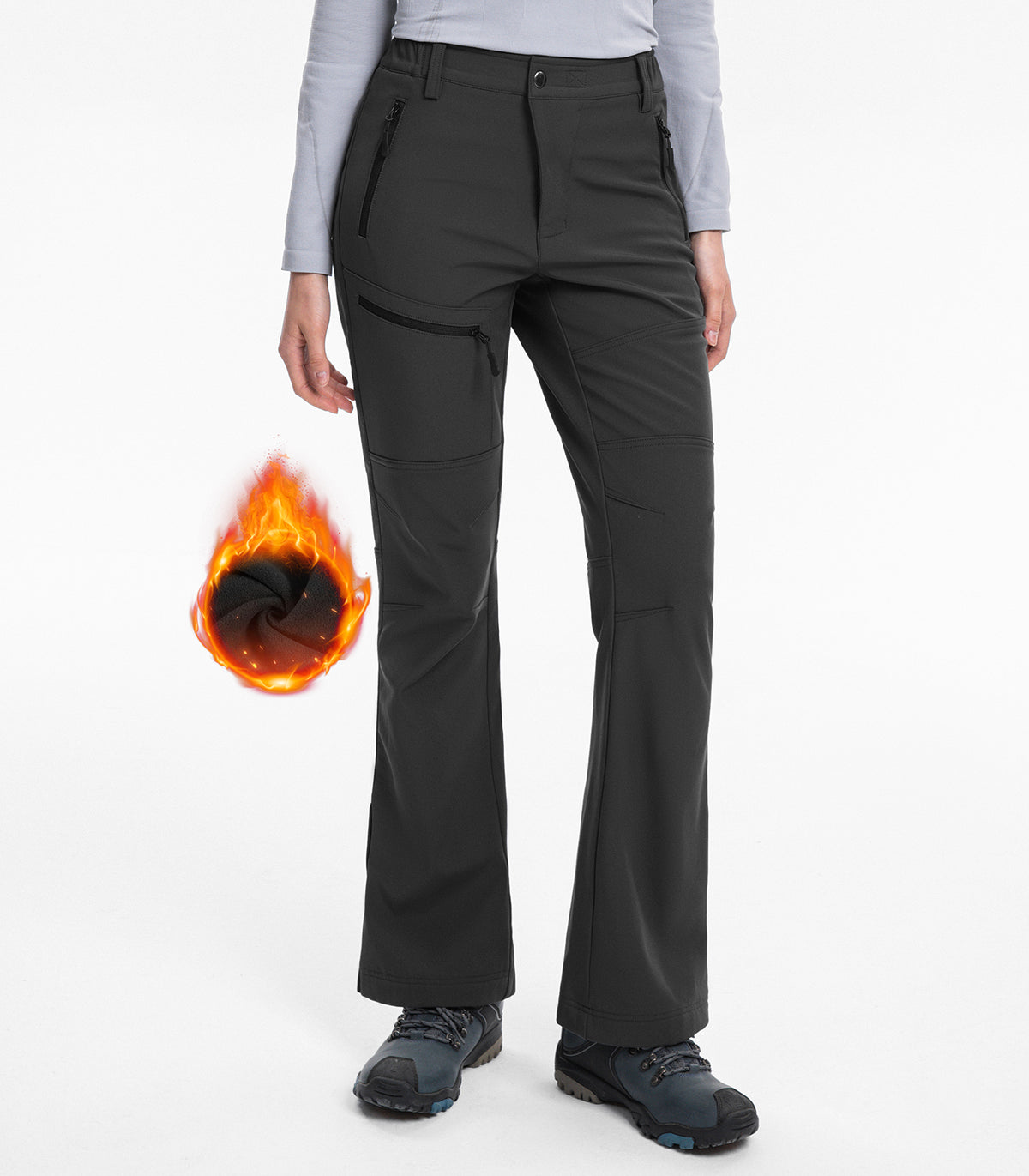 Women's Snow Ski Pants #Color_dark grey
