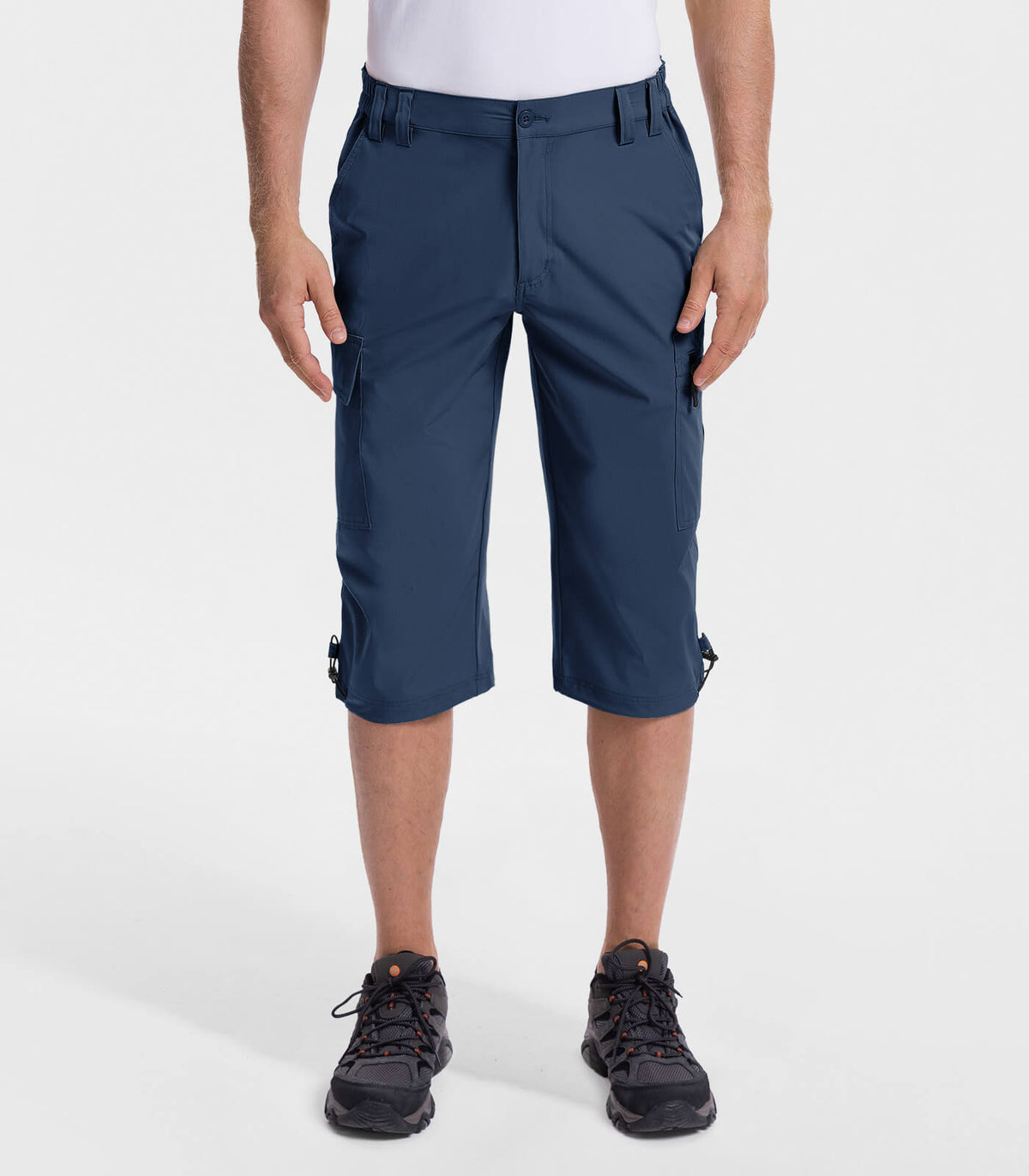 Men's 3/4 Short Bermuda Cargo Outdoor Capris #Color_Navy
