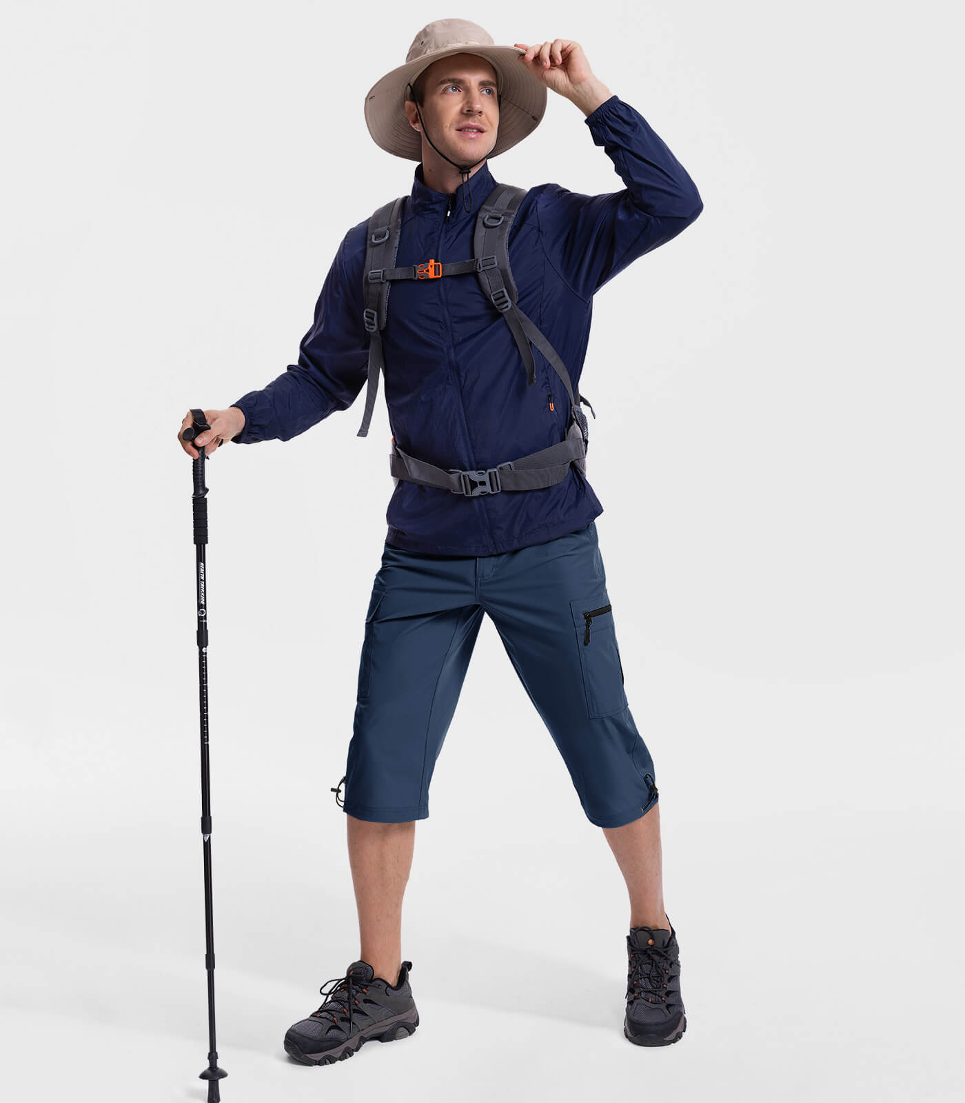 Bermuda cargo 3/4 pour hommes - Capris d'extérieur TrailPioneer M031